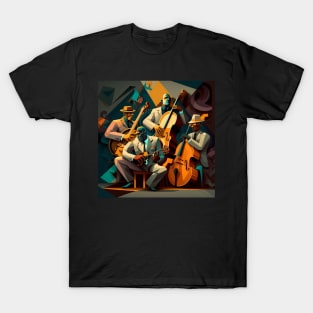 Abstract Art - men playing JAZZ T-Shirt